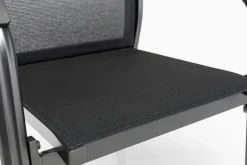 Discount BasicPlus Premium Garten-Essgruppe, anthrazit, Alu/Textilene, Tisch 180/240 cm, 6 Stapelsessel Garten-Essgruppen|Aluminium-Gartenmöbel