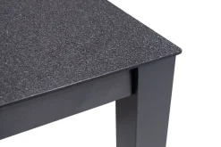 Discount BasicPlus Premium Garten-Essgruppe, anthrazit, Alu/Spraystone, Tisch 160x95 cm, 4 Stapelsessel Garten-Essgruppen|Aluminium-Gartenmöbel