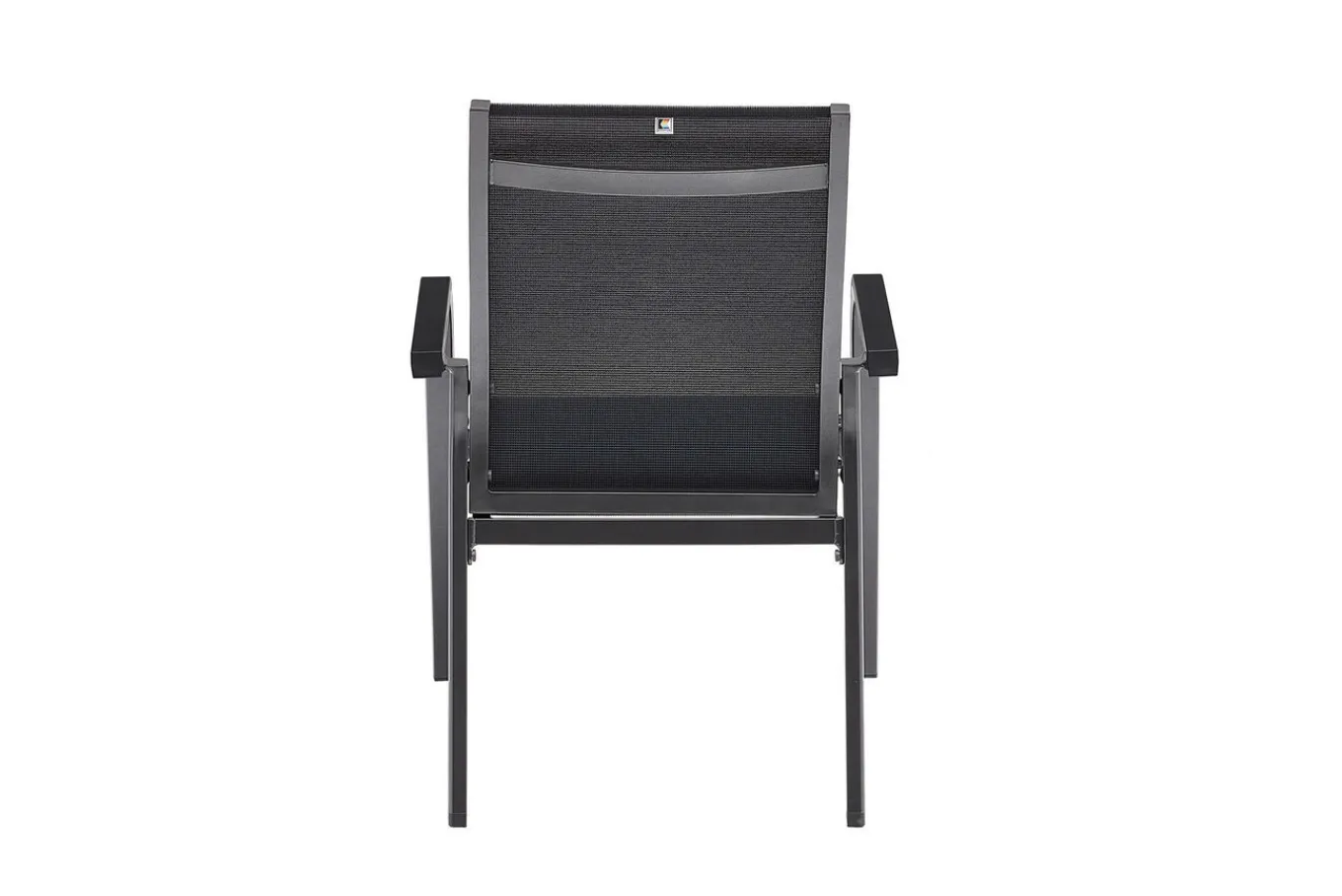 Discount BasicPlus Premium Garten-Essgruppe, anthrazit, Alu/Spraystone, Tisch 160x95 cm, 4 Stapelsessel Garten-Essgruppen|Aluminium-Gartenmöbel