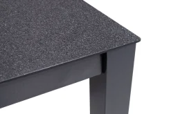 Outlet BasicPlus Premium Garten-Essgruppe, anthrazit, Alu/Spraystone, Tisch 160x95 cm, 6 Stapelsessel Garten-Essgruppen