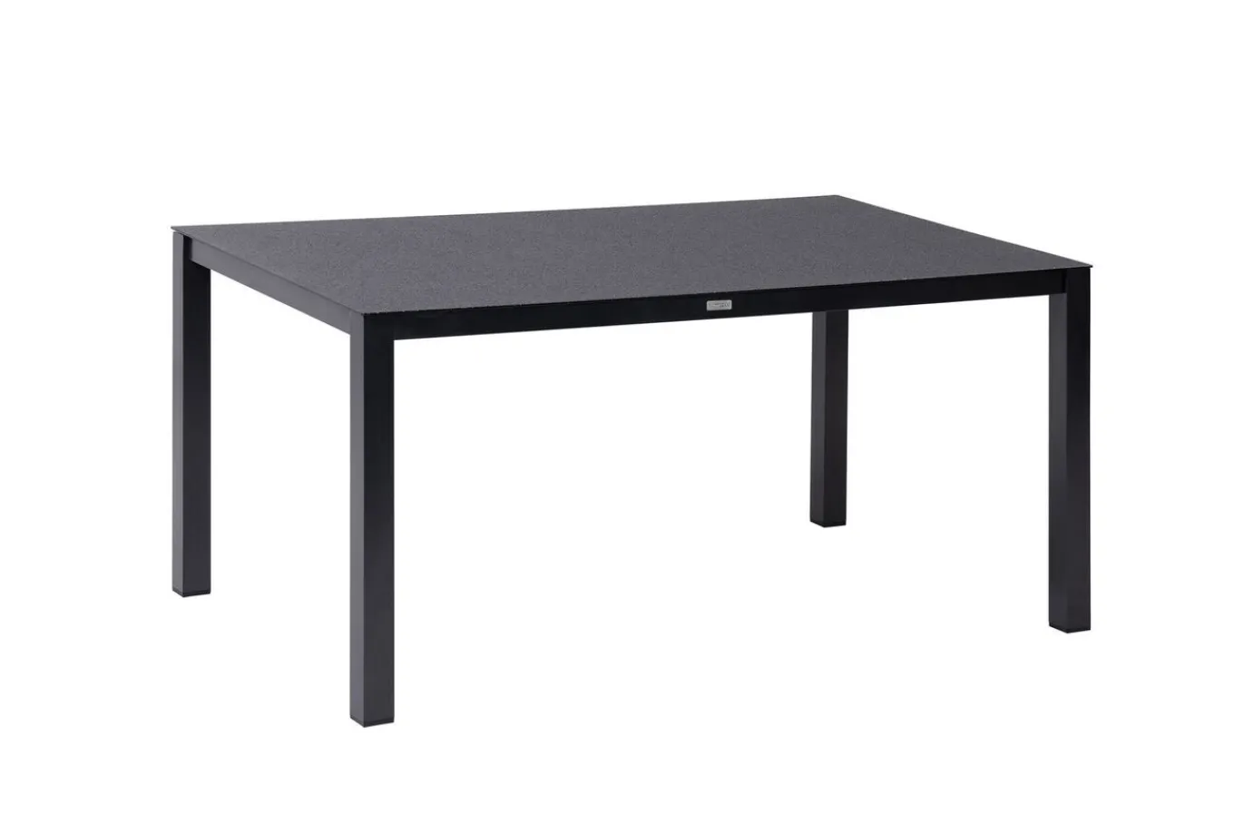 Outlet BasicPlus Premium Garten-Essgruppe, anthrazit, Alu/Spraystone, Tisch 160x95 cm, 6 Stapelsessel Garten-Essgruppen