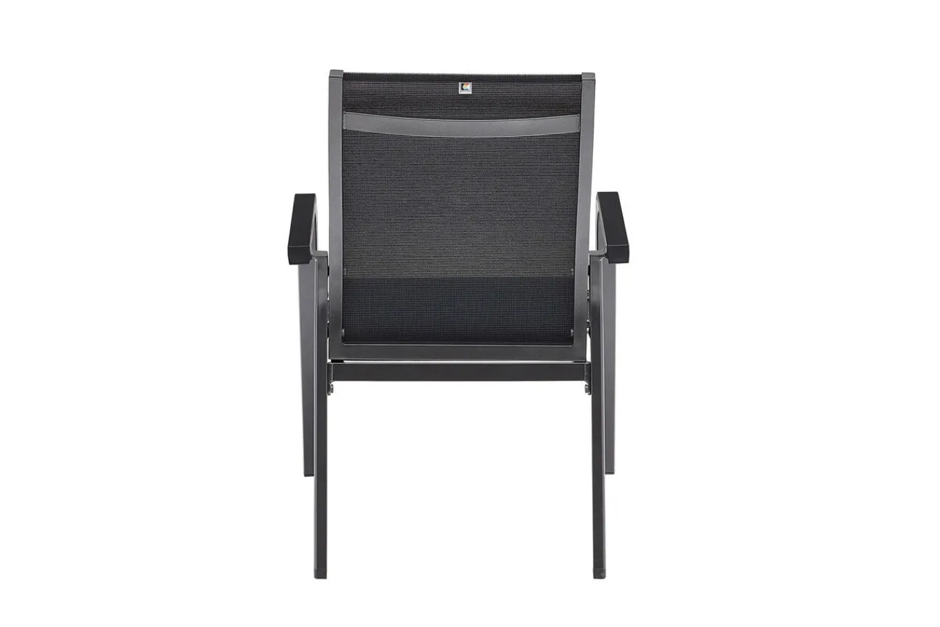 Outlet BasicPlus Premium Garten-Essgruppe, anthrazit, Alu/Spraystone, Tisch 160x95 cm, 6 Stapelsessel Garten-Essgruppen