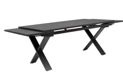 Best BasicPlus Premium Garten-Essgruppe, anthr., Alu/Spraystone, Tisch 180/280 cm, 8 Stapelsessel Garten-Essgruppen|Aluminium-Gartenmöbel