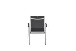 Sale Basic Plus Premium Stapelsessel, silber/lakritz, Alu/Outdoorgewebe, 0102405-0000 Gartenstühle & Gartensessel