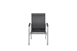 Sale Basic Plus Premium Stapelsessel, silber/lakritz, Alu/Outdoorgewebe, 0102405-0000 Gartenstühle & Gartensessel