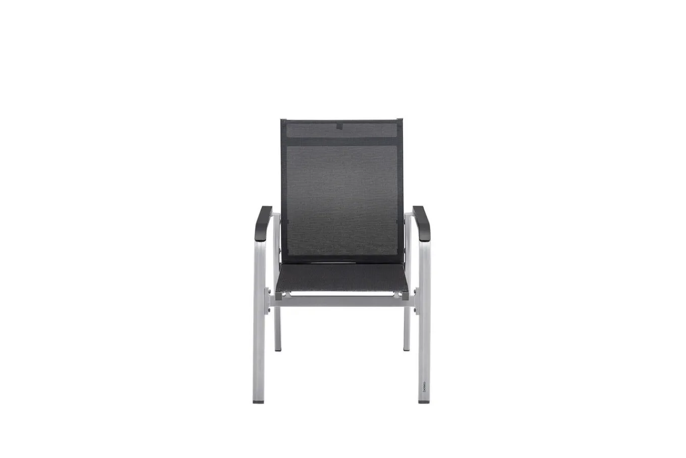 Sale Basic Plus Premium Stapelsessel, silber/lakritz, Alu/Outdoorgewebe, 0102405-0000 Gartenstühle & Gartensessel