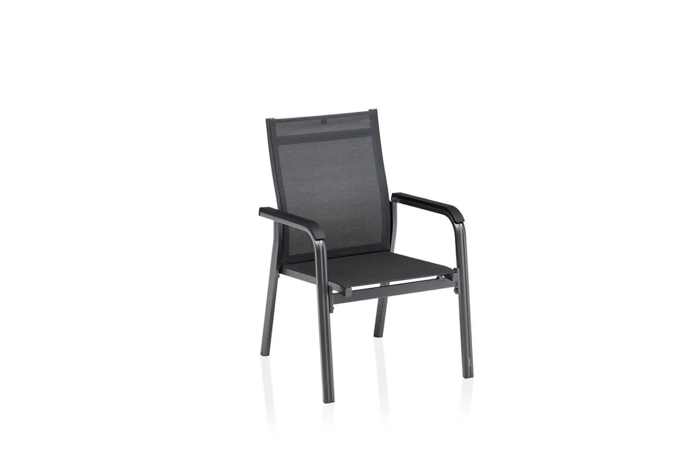 Discount Basic Plus Premium Stapelsessel, anthrazit/lakritz, Alu/Outdoorgewebe,0102405-7000 Gartenstühle & Gartensessel