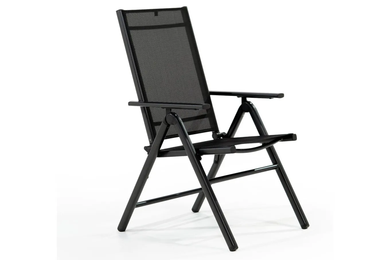 Discount BasicPlus Pro Balkon-Set, anthrazit, Aluminium/KETTALUX/Textilene, Tisch 70 x 70 cm, 2 Klappstühle, ergonomisch Balkonmöbel-Set|Aluminium-Gartenmöbel