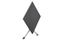 Clearance BasicPlus Pro Balkon-Set, silber/anthrazit, Aluminium/KETTALUX/Textilene, Tisch 70 x 70 cm, 2 Klappstühle Balkonmöbel-Set