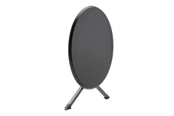 New BasicPlus Pro Balkon-Set, anthrazit, Aluminium/KETTALUX/Textilene, Tisch Ø 70 cm, 2 Klappstühle, schmutzabweisend Balkonmöbel-Set