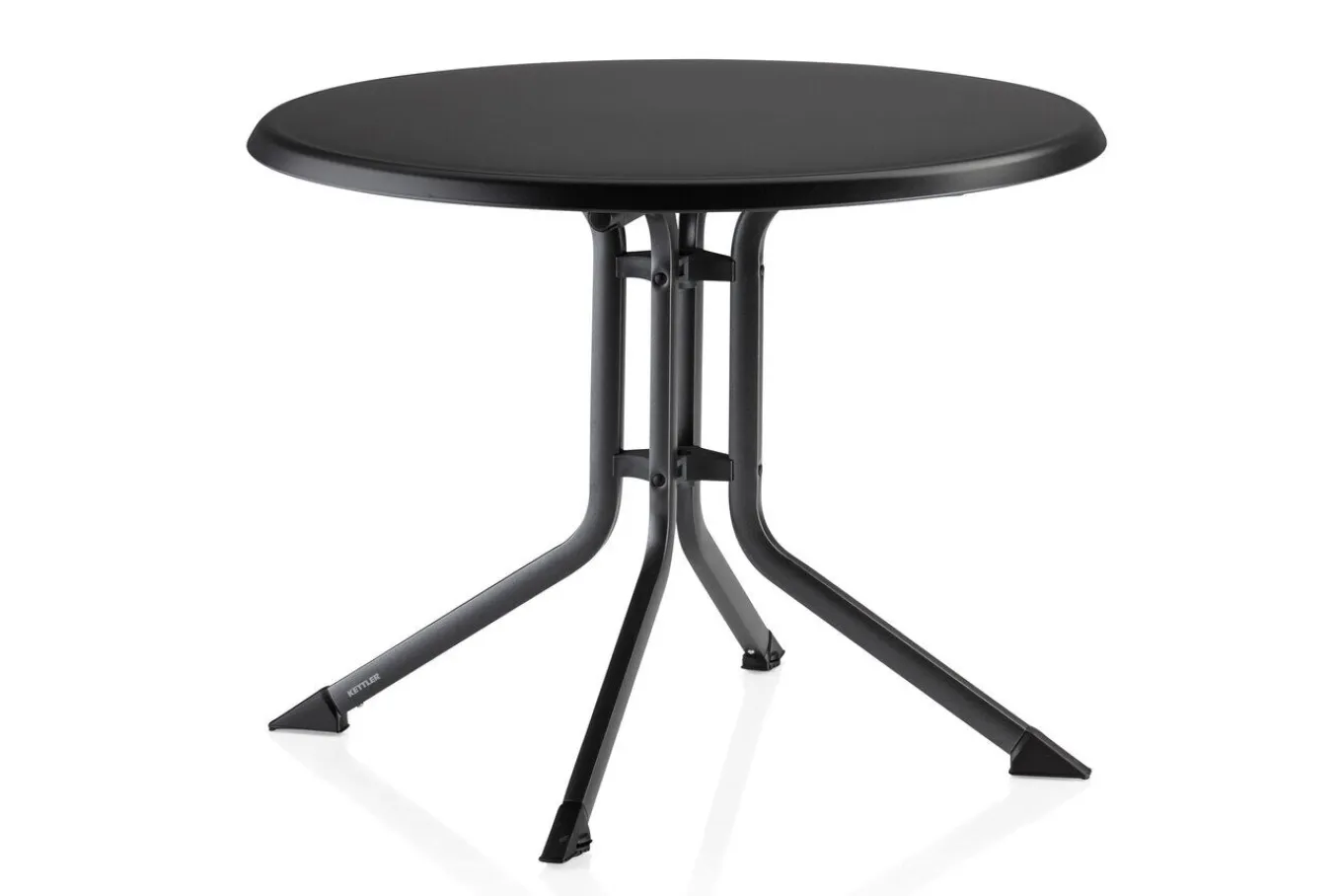 Sale BasicPlus Pro Balkon-Set, anthrazit, Alu/Textilene, Ø100 x 74 cm, 2 Klappstühle, geeignet für Balkone Garten-Essgruppen