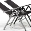 Discount BasicPlus Pro Garten-Essgruppe, anthrazit, Alu/Textilene/Spraystone, Tisch ausziehbar 180/280 cm, 8 Klappstühle Garten-Essgruppen