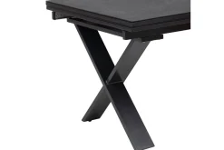 Discount BasicPlus Pro Garten-Essgruppe, anthrazit, Alu/Textilene/Spraystone, Tisch ausziehbar 180/280 cm, 8 Klappstühle Garten-Essgruppen