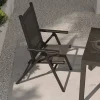New BasicPlus Pro Garten-Essgruppe, anthrazit/natur, Alu/Textilene/Glas, Tisch ausziehbar 180/240 cm, 6 Klappstühle inkl. Auflagen Garten-Essgruppen