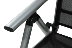 Best BasicPlus Pro Garten-Essgruppe, silber/anthrazit, Alu/Textilene, 180/240 x 100 cm, 6 Klappstühle inkl. 6 Auflagen Garten-Essgruppen
