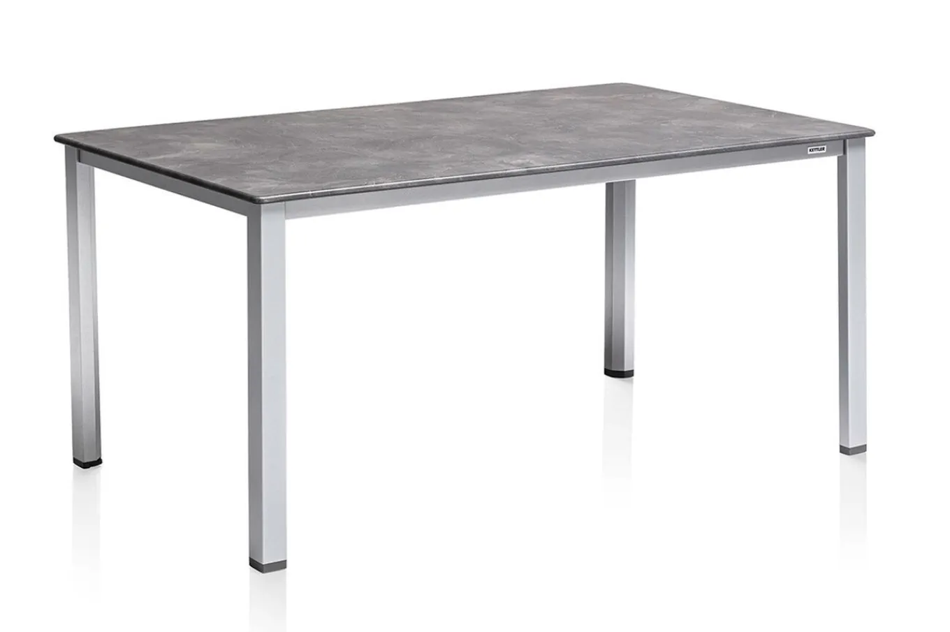 Hot BasicPlus Pro Garten-Essgruppe, silber/anthrazit, Alu/Textilene, 160 x 90 cm, 6 Klappstühle Garten-Essgruppen