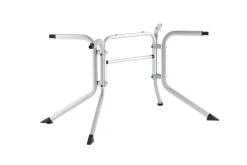 Best BasicPlus Pro Garten-Essgruppe, anthrazit/silber, Alu/Textilene/KETTALUX, Tisch 140 x 95 cm, 2 Klappstühle Garten-Essgruppen
