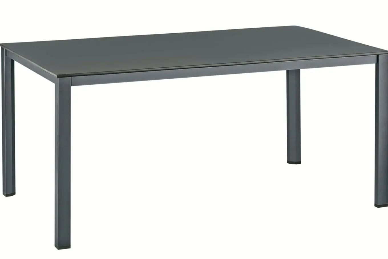 Clearance BasicPlus Pro Garten-Essgruppe, anthrazit/silber, Alu/Textilene, 160 x 95 cm, 4 Klappstühle Garten-Essgruppen