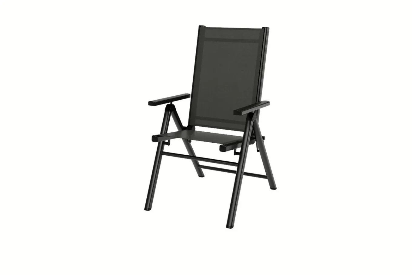 Clearance BasicPlus Pro Garten-Essgruppe, anthrazit/silber, Alu/Textilene, 160 x 95 cm, 4 Klappstühle Garten-Essgruppen