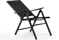 Sale BasicPlus Pro Garten-Essgruppe, anthrazit, Alu/Textilene, Tisch 160 x 95 cm, 4 Klappstühle Garten-Essgruppen