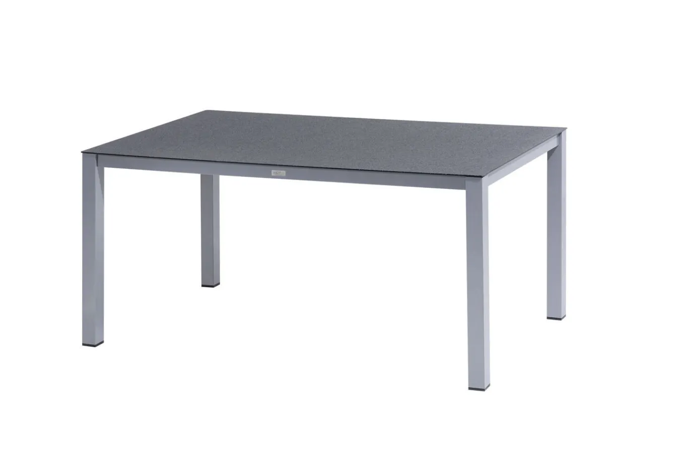 Sale BasicPlus Pro Garten-Essgruppe, silber/anthrazit, Alu/Textilene, Esstisch 160 x 95 cm, 6 Stapelsessel Garten-Essgruppen