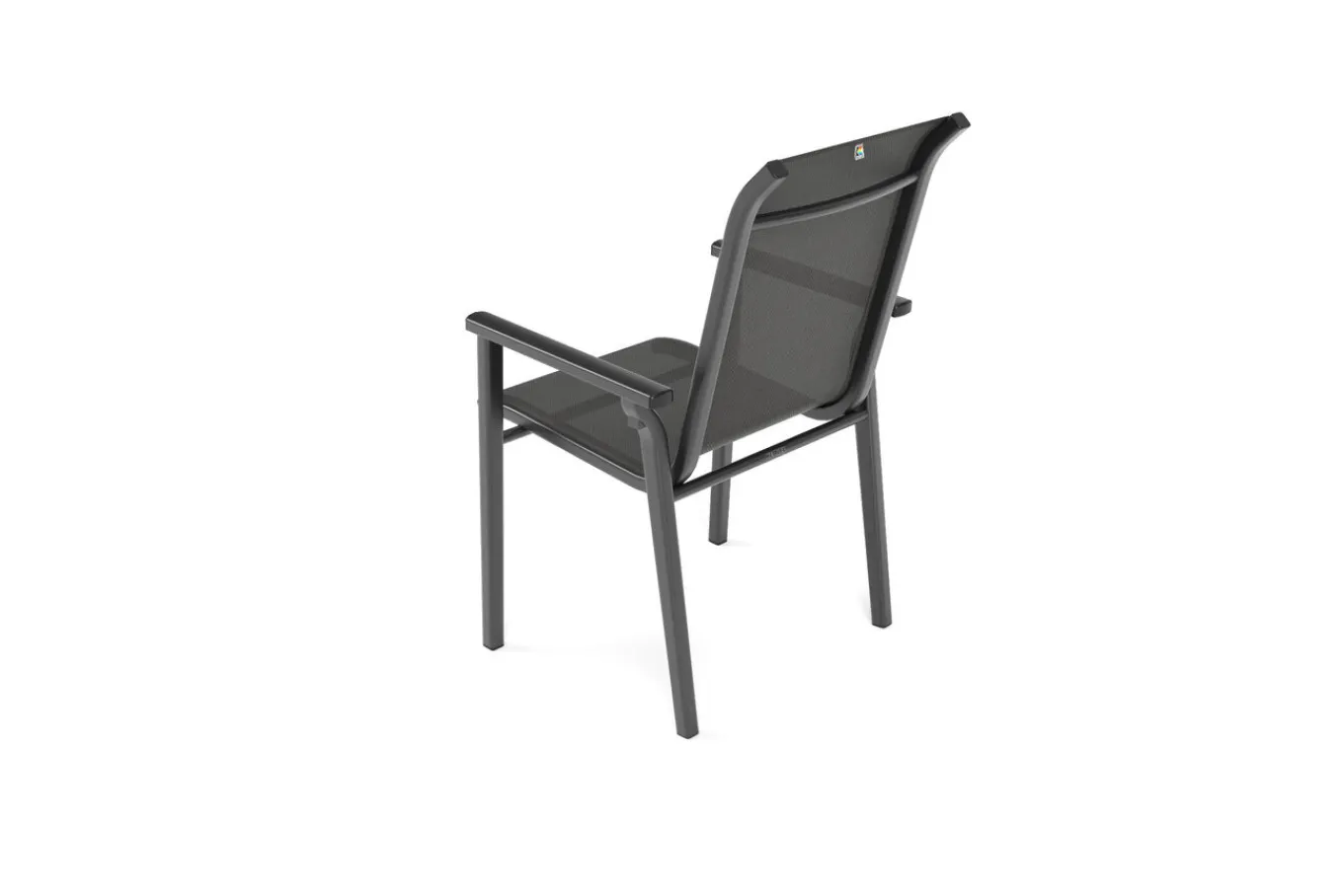 Discount BasicPlus Pro Garten-Essgruppe, anthrazit/natur, Alu/Holzimitat, LED-Beleuchtung, Tischplatte 240 x 100 cm, 4 Stapelsessel Garten-Essgruppen