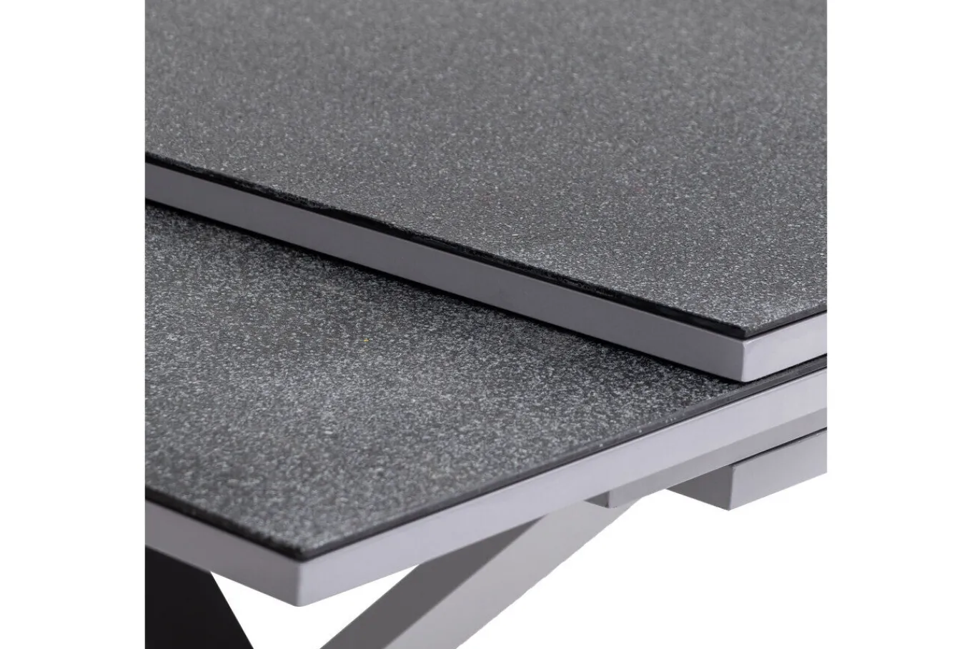 Discount BasicPlus Pro Garten-Essgruppe, silber/anthrazit, Alu/Textilene/Spraystone, 180/280 x 100 cm, 6 Klappstühle Garten-Essgruppen