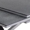 Discount BasicPlus Pro Garten-Essgruppe, silber/bordeaux, Alu/Spraystone/Polyester, 180/280 x 100 cm, 6 Stapelsessel, Polster inklusive Garten-Essgruppen|Aluminium-Gartenmöbel