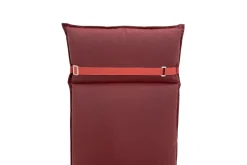 Discount BasicPlus Pro Garten-Essgruppe, silber/bordeaux, Alu/Spraystone/Polyester, 180/280 x 100 cm, 6 Stapelsessel, Polster inklusive Garten-Essgruppen|Aluminium-Gartenmöbel