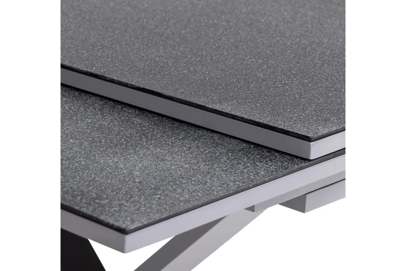 Best BasicPlus Pro Garten-Essgruppe, silber/anthrazit, Alu/Textilene, ausziehbarer Tisch 180/280 x 100 cm, 6 Stapelsessel Garten-Essgruppen