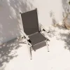 Best BasicPlus Pro Klappstuhl, silber/anthrazit, Aluminium/Textilene, 75 x 62 x 110 cm, klappbar Gartenstühle & Gartensessel