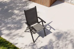 Clearance BasicPlus Pro Klappstuhl, anthrazit, Aluminium/Textilene, 75 x 62 x 110 cm, klappbar Gartenstühle & Gartensessel