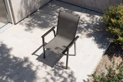 Discount BasicPlus Pro Stapelsessel, anthrazit, Aluminium/Textilene, 70 x 65 x 99 cm, stapelbar Gartenstühle & Gartensessel