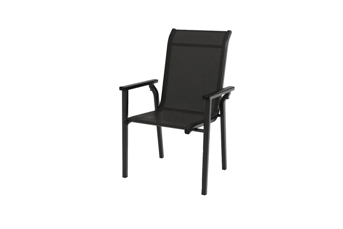 Online BasicPlus Pro Stapelsessel 6er-Set, anthrazit, Aluminium Textilene, 70 x 65 x 99 cm, stapelbar Aluminium-Gartenmöbel|Gartenstühle & Gartensessel