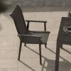 Best BasicPlus Pro Stapelsessel 4er-Set, anthrazit, Aluminium Textilene, 70 x 65 x 99 cm, stapelbar Gartenstühle & Gartensessel