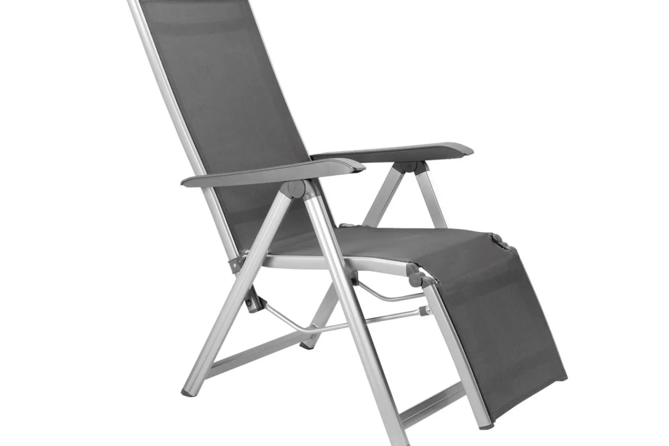 Sale BasicPlus Relaxsessel, silber/anthrazit, Alu/Textilene, 90 x 61 x 44 cm, 0301216-0000 Aluminium-Gartenmöbel|Gartenstühle & Gartensessel