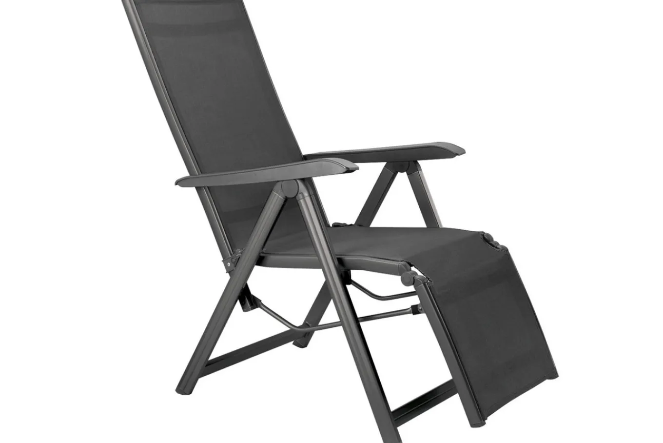 Online BasicPlus Relaxsessel, anthrazit/anthrazit, Alu/Textilene, 90 x 61 x 44 cm, 0301216-7000 Gartenstühle & Gartensessel