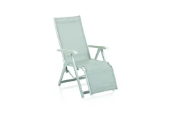 Best BASIC PLUS Relaxsessel,weiß matt/hellgrau, Alu/Outdoorgewebe, klappbar, rostfreies Material, 0301216-5200 Aluminium-Gartenmöbel