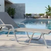 Best BasicPlus Stapelliege, silber/anthrazit, Alu/Textilene, 202 x 70 x 37,5cm, 0301214-0000 Gartenliegen