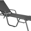 Online BasicPlus Stapelliege, anthrazit/anthrazit, Alu/Textilene, 202 x 70 x 37,5cm, 0301214-7000 Gartenliegen