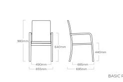 Online BasicPlus Stapelsessel, silber/anthrazit, Alu/Textilene, 0301205-0000 Aluminium-Gartenmöbel|Gartenstühle & Gartensessel