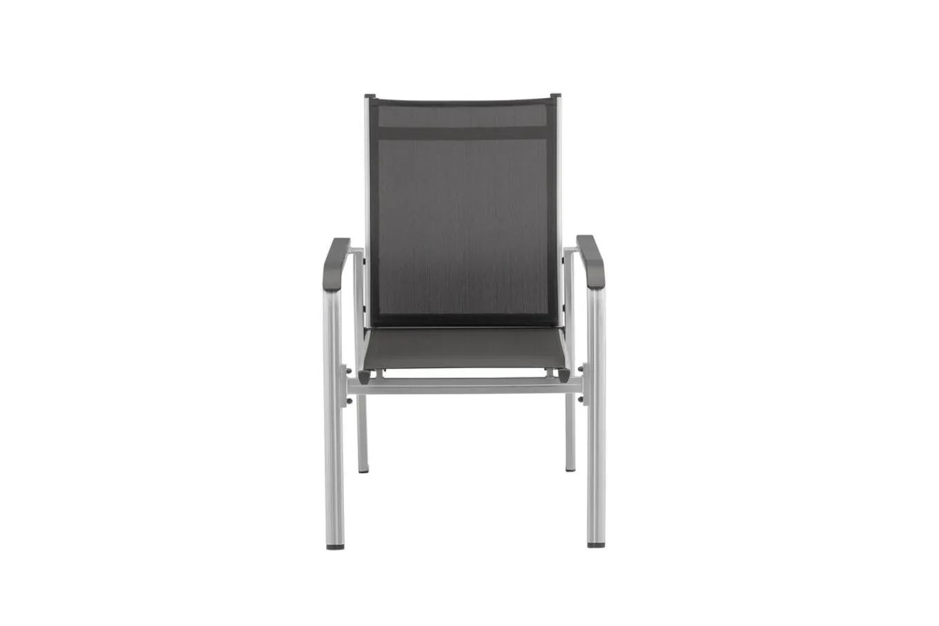 Online BasicPlus Stapelsessel, silber/anthrazit, Alu/Textilene, 0301205-0000 Aluminium-Gartenmöbel|Gartenstühle & Gartensessel