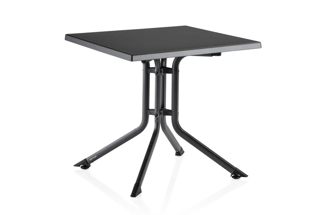 Sale Boulevard/Basic Plus Balkon-Set, anthrazit, Alu/KETTALUX/Textilene, Klapptisch 80 x 80 cm, 2 Klappstühle Balkonmöbel-Set|Aluminium-Gartenmöbel