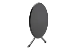 Discount Boulevard/Basic Plus Balkon-Set mit 2 Stapelsesseln, anthrazit, Alu/Kettalux, Klapptisch Ø100 cm Balkonmöbel-Set|Aluminium-Gartenmöbel