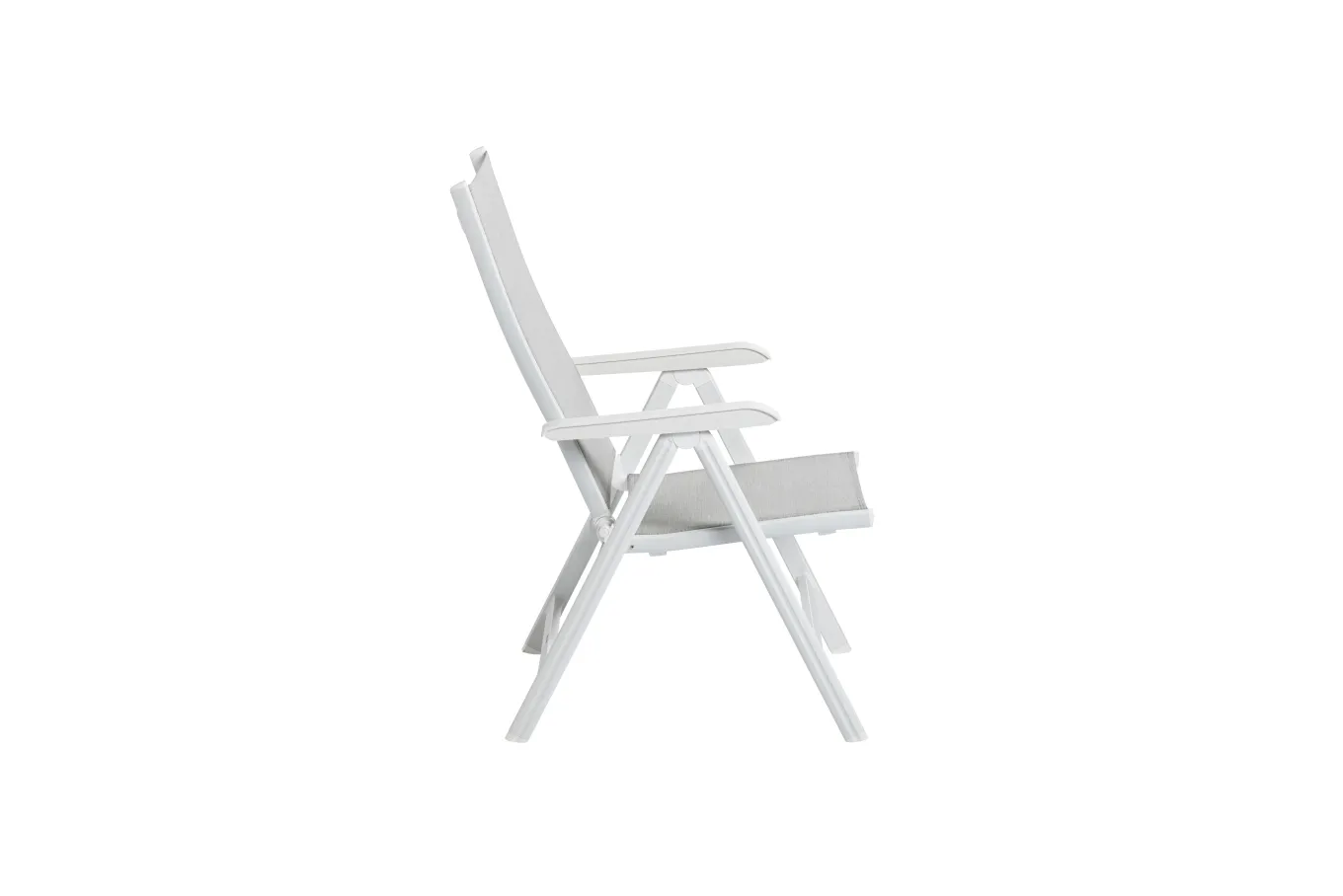 Discount Boulevard/Basic Plus Gartenessgruppe, weiß, Aluminium, Klapptisch 140 x 95 cm, 4 Klappstühle Garten-Essgruppen|Aluminium-Gartenmöbel