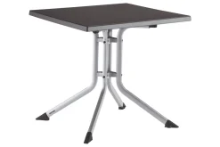 Online BOULEVARD Klapptisch, silber/anthrazit, Aluminium/KETTALUX, 70 x 70 cm, pflegeleicht, schmutzabweisend Gartentische|Aluminium-Gartenmöbel