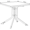 Online BOULEVARD Klapptisch, weiß, Aluminium/KETTALUX, 70 x 70 cm, schmutzabweisend, quadratisch Gartentische|Aluminium-Gartenmöbel