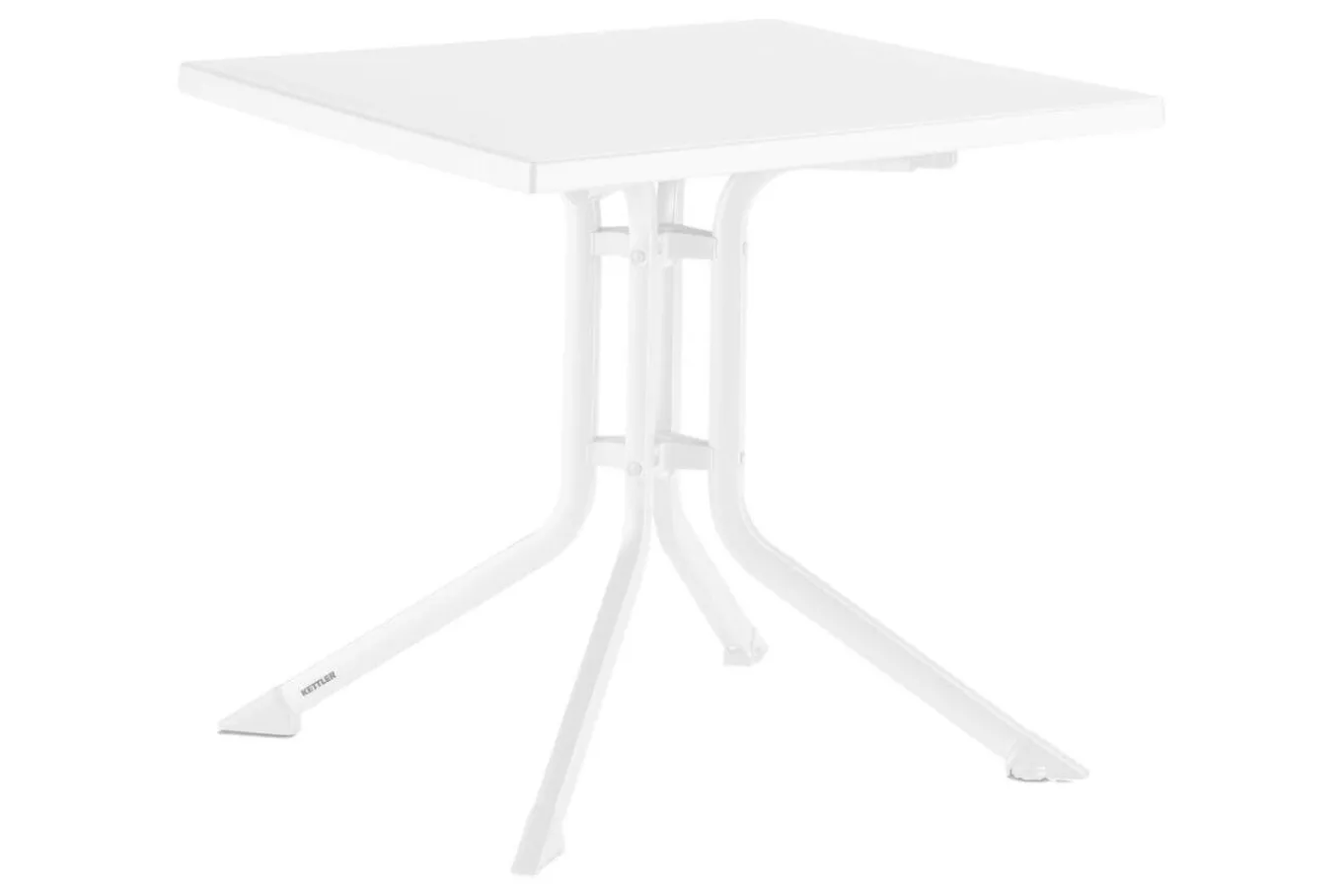 Online BOULEVARD Klapptisch, weiß, Aluminium/KETTALUX, 70 x 70 cm, schmutzabweisend, quadratisch Gartentische|Aluminium-Gartenmöbel
