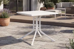Online BOULEVARD Klapptisch, weiß, Aluminium/KETTALUX, 70 x 70 cm, schmutzabweisend, quadratisch Gartentische|Aluminium-Gartenmöbel