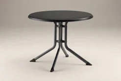 Sale BOULEVARD Klapptisch, anthrazit, Aluminium/KETTALUX, Ø 70 cm, schmutzabweisend, klappbar, rund Gartentische
